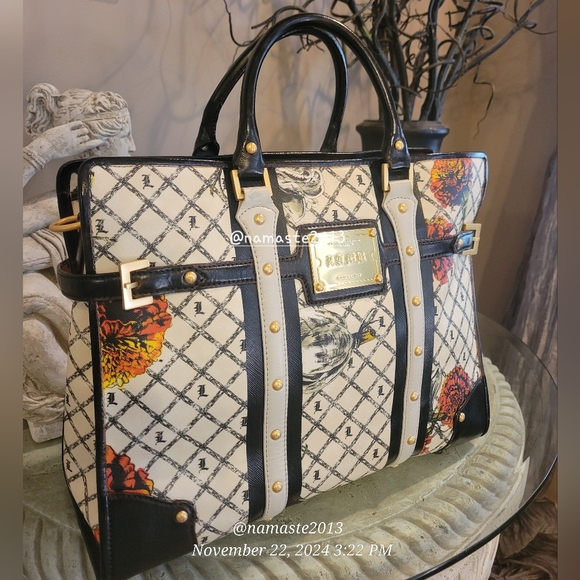 L.A.M.B. Gwen Stefani Marigold Satchel Designer Luxury Celebrity Leather #64 - Picture 3 of 16